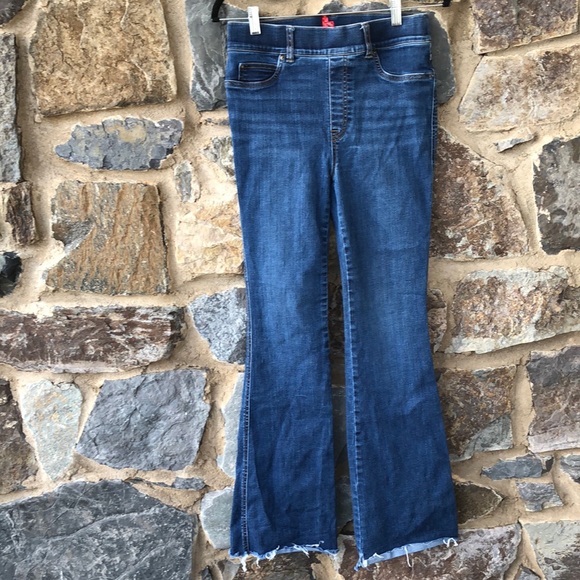 SPANX Denim - Spanx Everywear Flare Pull On Raw Hem Jeans Size Medium